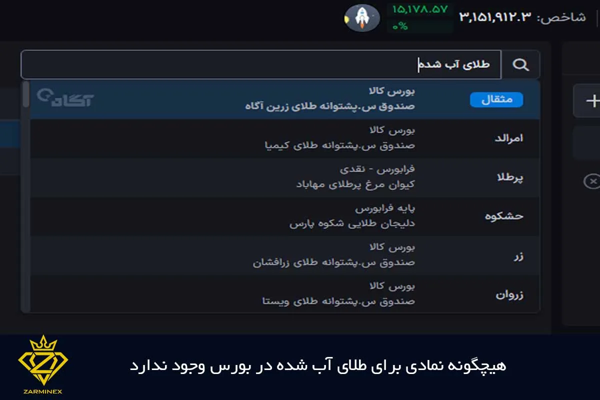 طلای آب شده نمادی در بورس ندارد