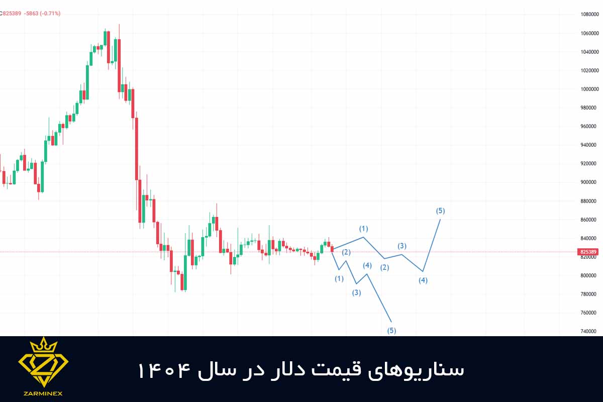 سناریوهای قیمت دلار در سال 1404 برای سرمایه گذاری با 100 میلیون