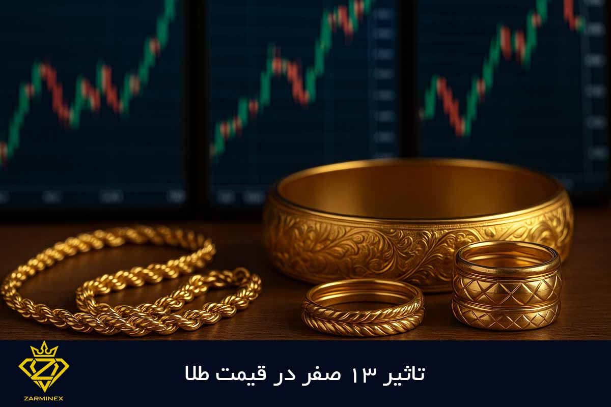 تاثیر 13 صفر بر قیمت طلا 